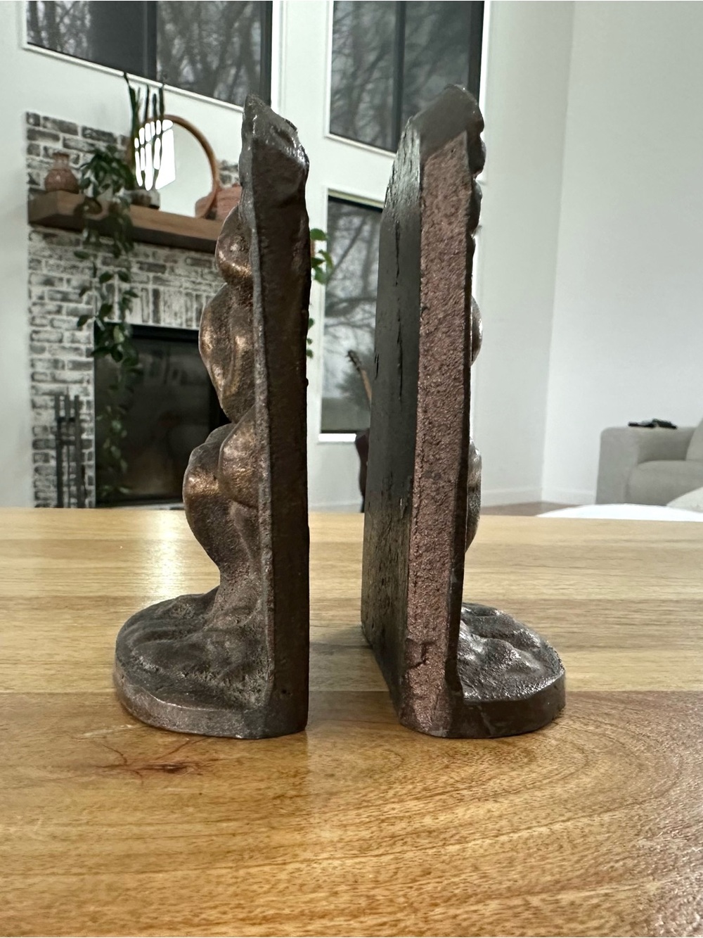 Antique Cast Iron Decorative Wall Plaques - Set of 2 - Picture 5 of 7